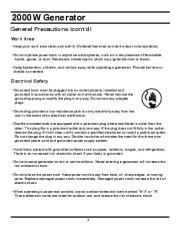 All Power America 2000 APG3010 Generator Owners Manual page 8