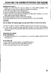Honda Generator EB5000S Owners Manual page 29