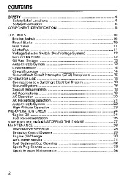 Honda Generator EB5000S Owners Manual page 4