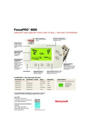 Honeywell FocusPRO 6000 5-1-1 Day Programmable Thermostat Brochure page 2