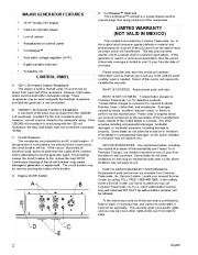 Coleman Powermate PM0497000 Generator Owners Manual page 2