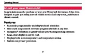 Honeywell PRO TH4110B Programmable Thermostat Operating Manual page 4