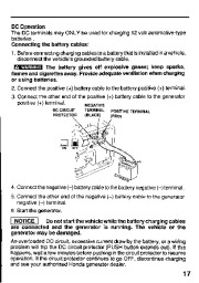 Honda Generator EG1400X EG2500X Owners Manual page 19