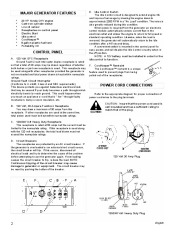 Coleman Powermate PM0601100 Generator Owners Manual page 2