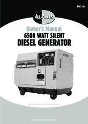 All Power America 6500 APG3202 Silent Diesel Generator Owners Manual page 1