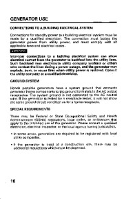 Honda Generator EM6000GP Owners Manual page 18