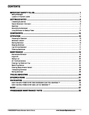 Honeywell HW5500 HW5500E Generator Owners Manual page 5