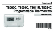 Honeywell Programmable Thermostats T8000C T8001C T8011R T8024C Owners Manual page 1