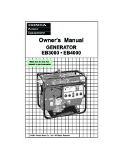 Honda Generator EB3000 EB4000 Owners Manual page 1