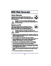 All Power America 8000 APG3005 Generator Owners Manual page 4