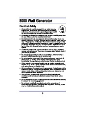 All Power America 8000 APG3005 Generator Owners Manual page 6