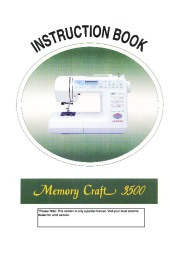 Janome Memory Craft 3500 Sewing Instruction Manual page 1
