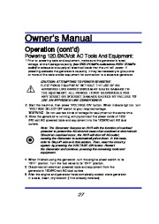 All Power America 3500 APG3002 Generator With Mobility Kit Owners Manual page 27