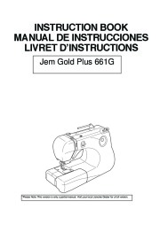 Janome Gold Plus 661G Sewing Machine Owners Manual page 1