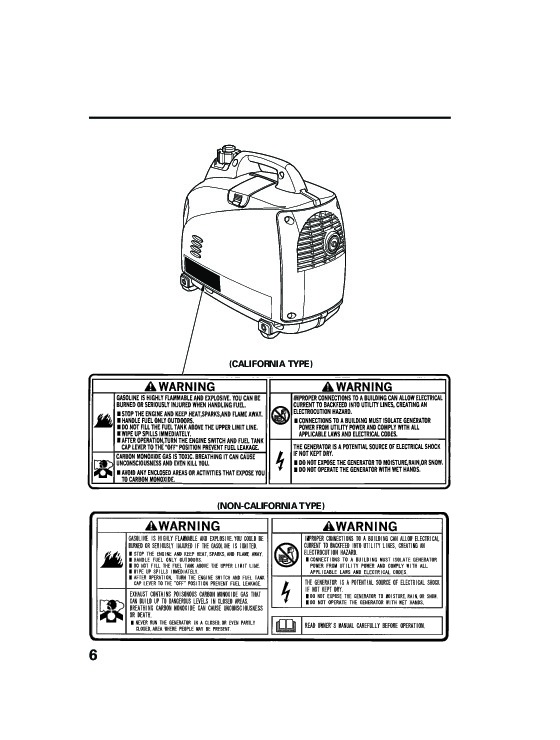 Honda Generator EU1000i Portable Owners Manual